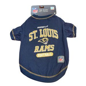 PROPERTY ST. LOUIS RAMS FOOTBALL TEE SHIRT PET WEAR MED 14" -18”
